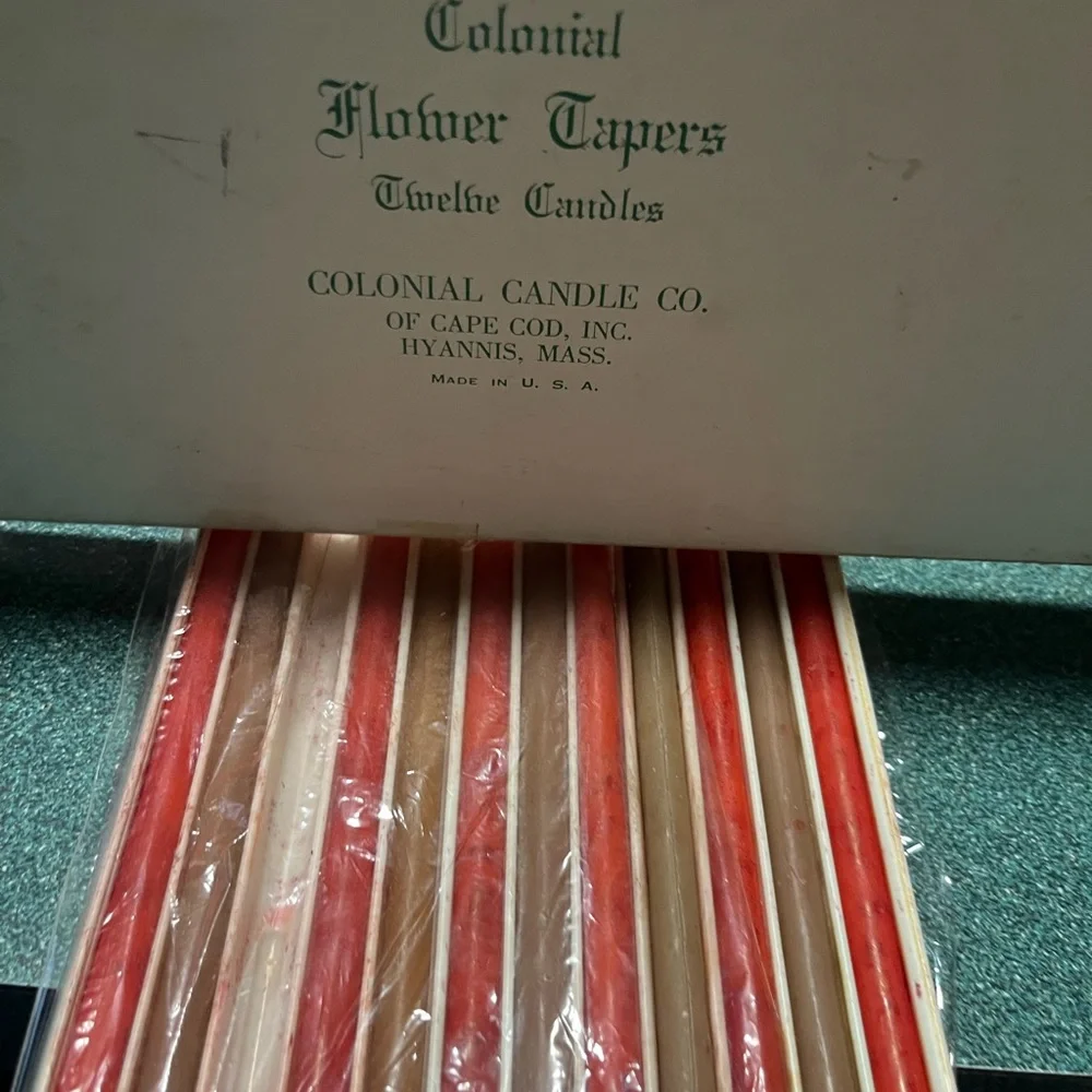 Vintage Colonial Flower Taper Candles